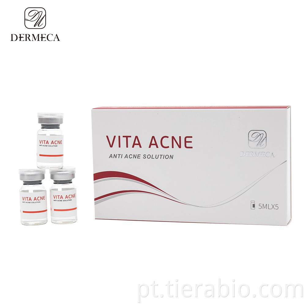 Removedor de Acne Injetável de Ácido Hialurônico de Grau Médico Dermeca Ha Face Soro Solução Mesoterapia Ampolas Anti Comedos para Reparo Facial / Corpo / Pele Zits